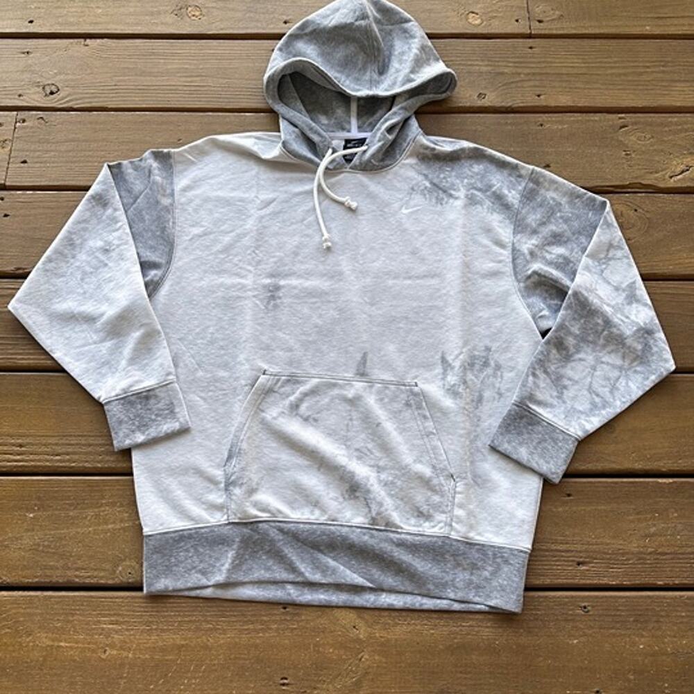 Nike Grey Stone Wash Tye-Dye Pullover Hoodie